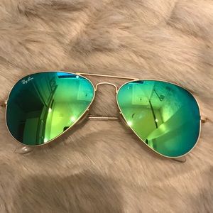Authentic Green and Gold Aviators